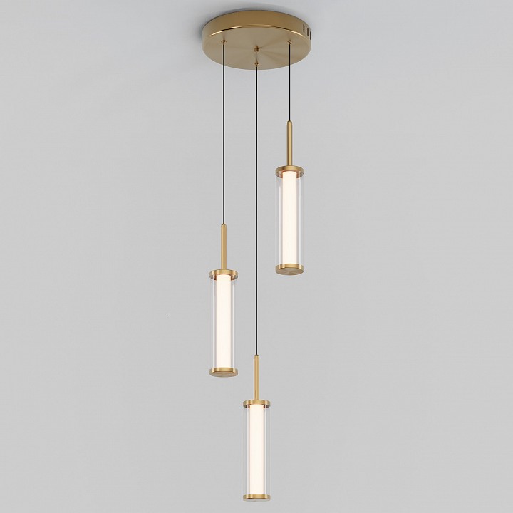 Подвесной светильник eurosvet stark 50386/3 led латунь