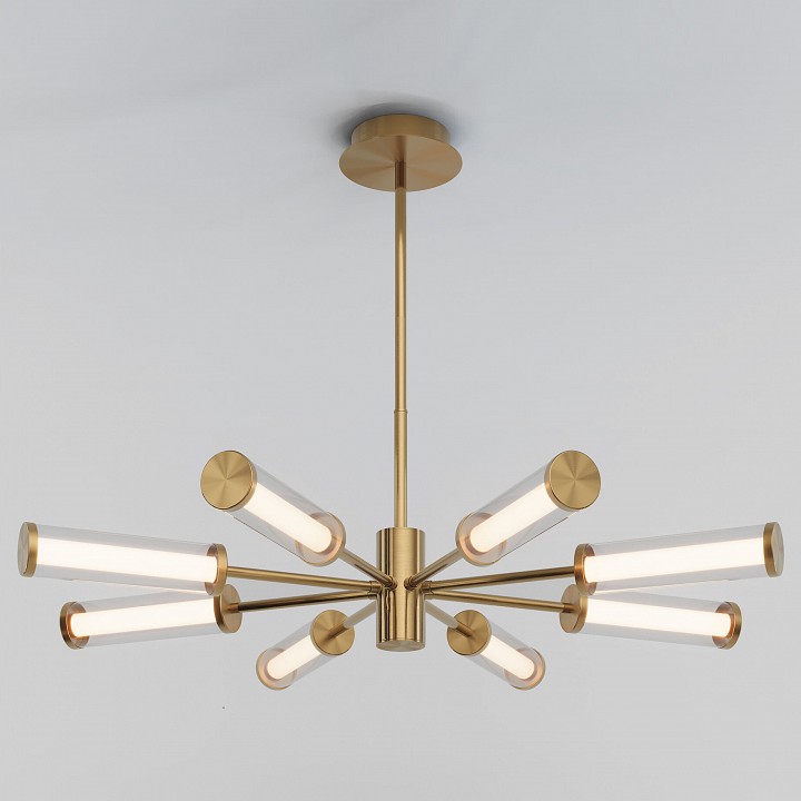 Люстра на штанге eurosvet stark 50386 led латунь