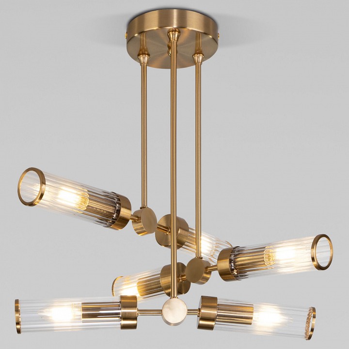 Люстра на штанге eurosvet oriens 60166/6 латунь