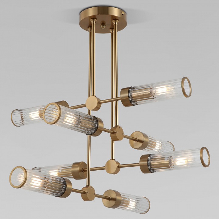 Люстра на штанге eurosvet oriens 60166/8 латунь