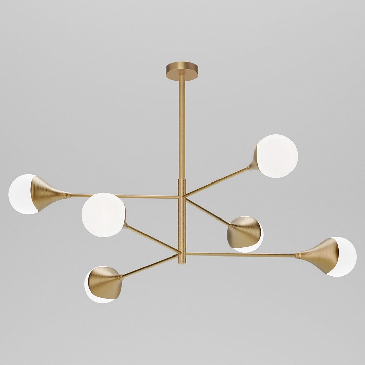 Люстра на штанге eurosvet calyx 60168/6 латунь