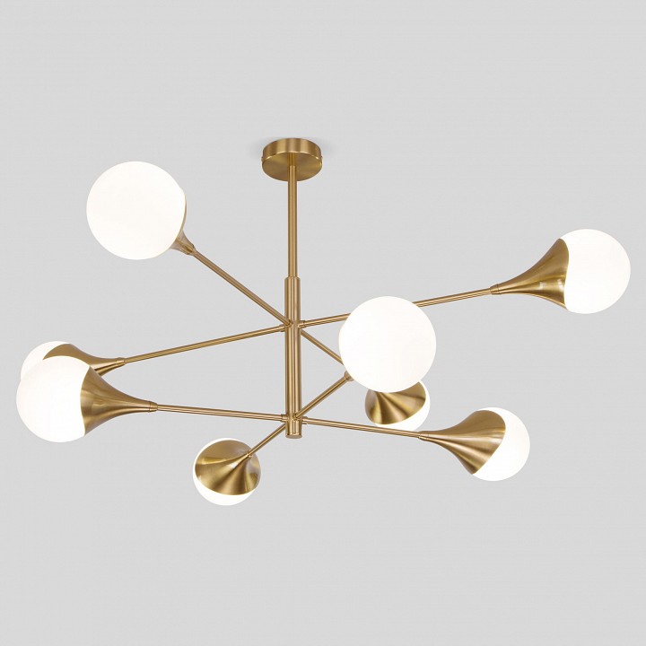 Люстра на штанге eurosvet calyx 60168/8 латунь