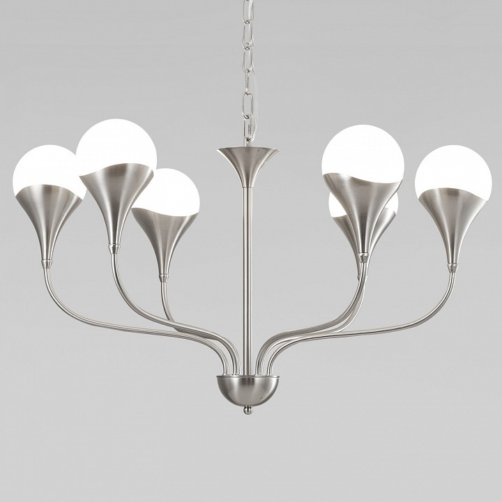 Подвесная люстра eurosvet calyx 60169/6 никель