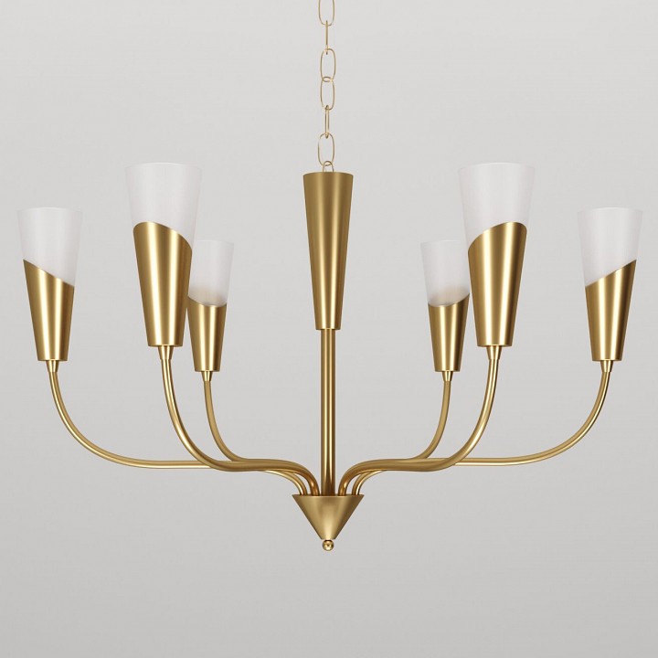 Подвесная люстра eurosvet rhyton 60167/6 латунь