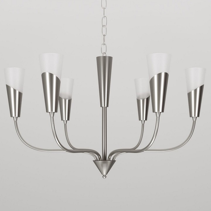 Подвесная люстра eurosvet rhyton 60167/6 никель