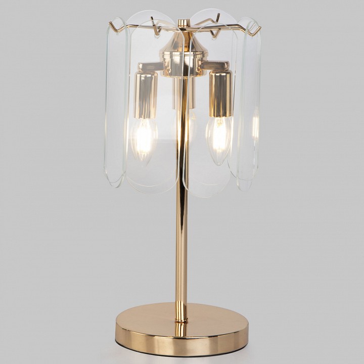 Настольная лампа декоративная eurosvet claire 01170/3 золото