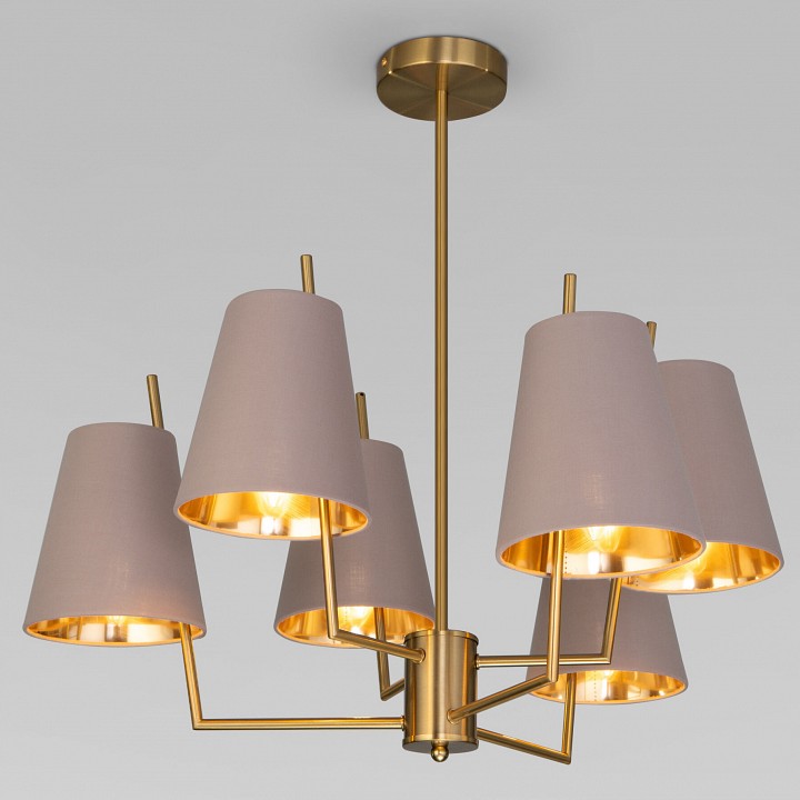 Люстра на штанге eurosvet topanga 60173/6 латунь