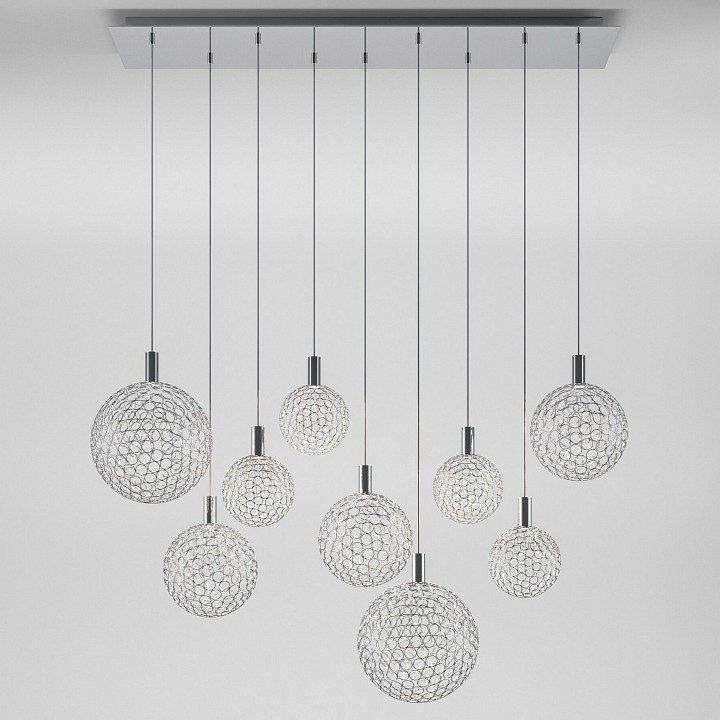 Подвесной светильник eurosvet gemini 90353/9 хром