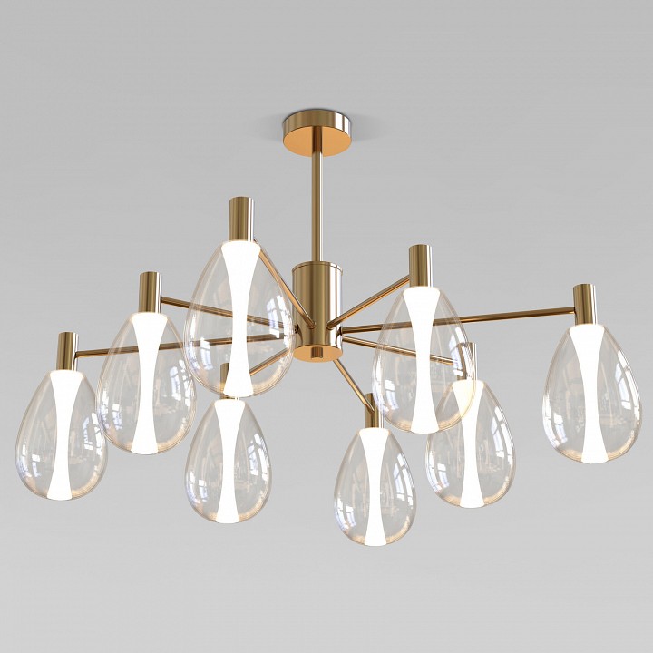 Люстра на штанге eurosvet magma 60175/8 латунь