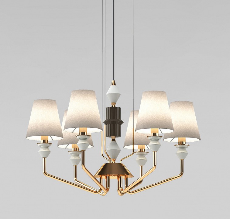 Подвесная люстра eurosvet olaria 101012/6 латунь smart