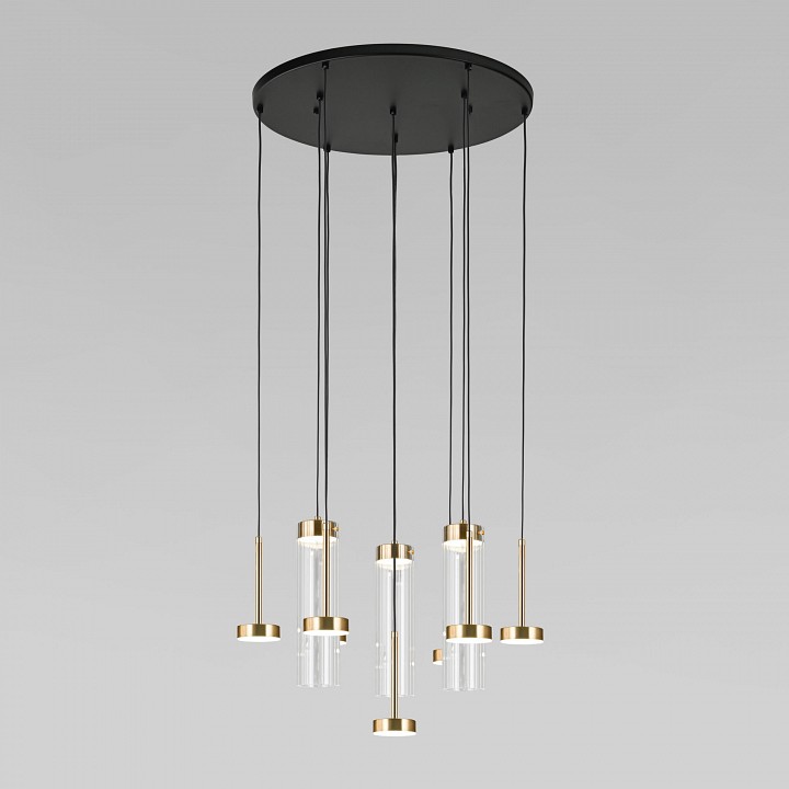 Подвесная люстра eurosvet quarzo 301102 led латунь