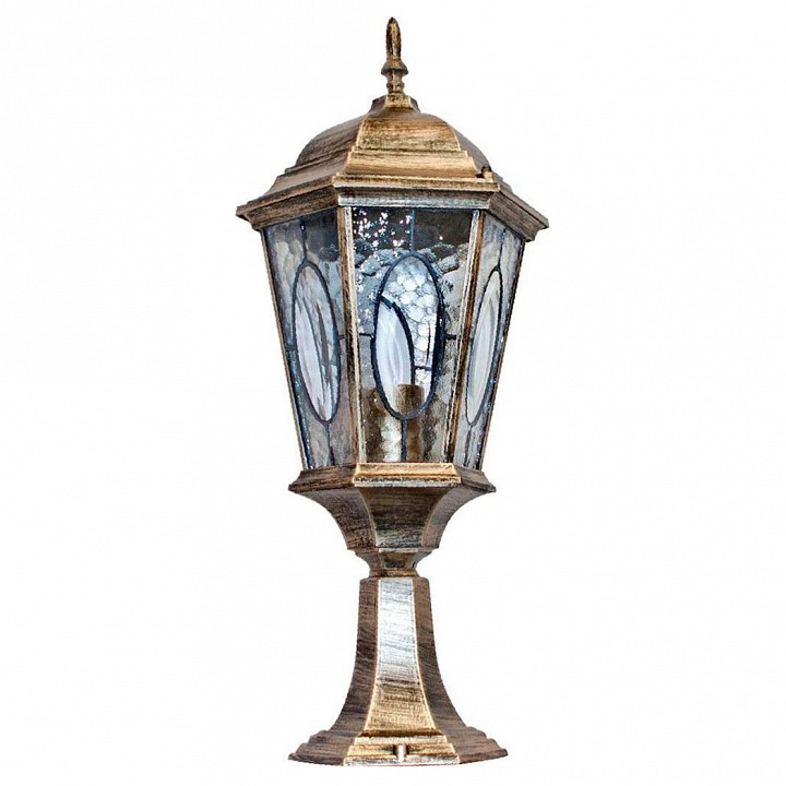 Наземный низкий светильник feron витраж с овалом 11322