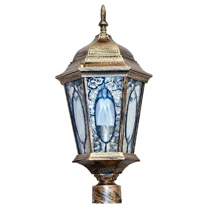 Наземный низкий светильник feron витраж с овалом 11329