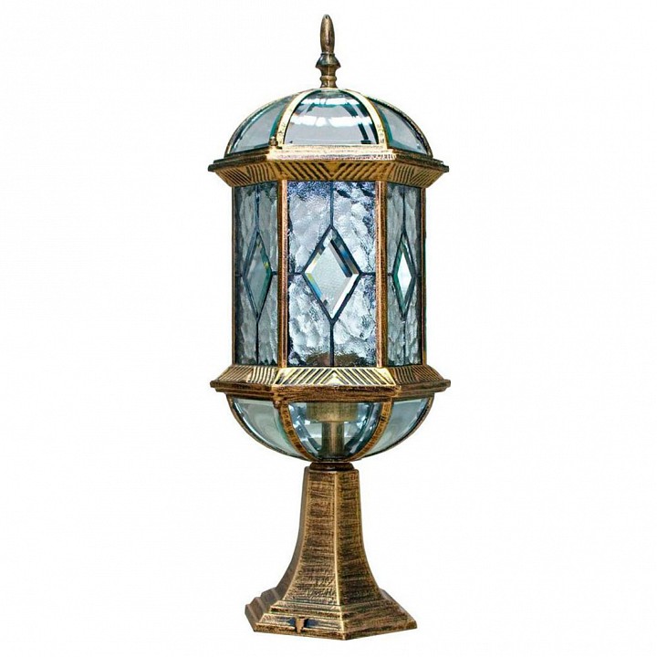 Наземный низкий светильник feron витраж с ромбом 11339