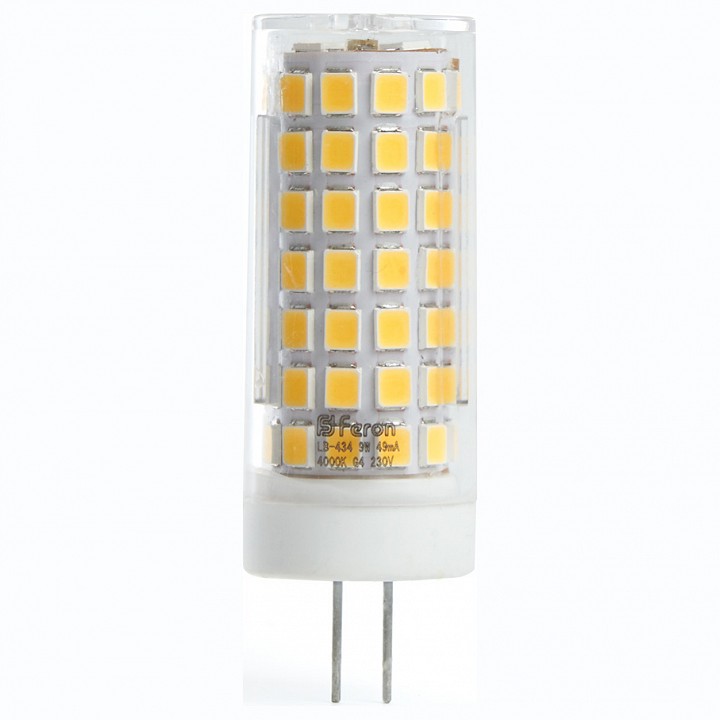 Лампа светодиодная feron lb 434 g4 9вт 2700k 38143