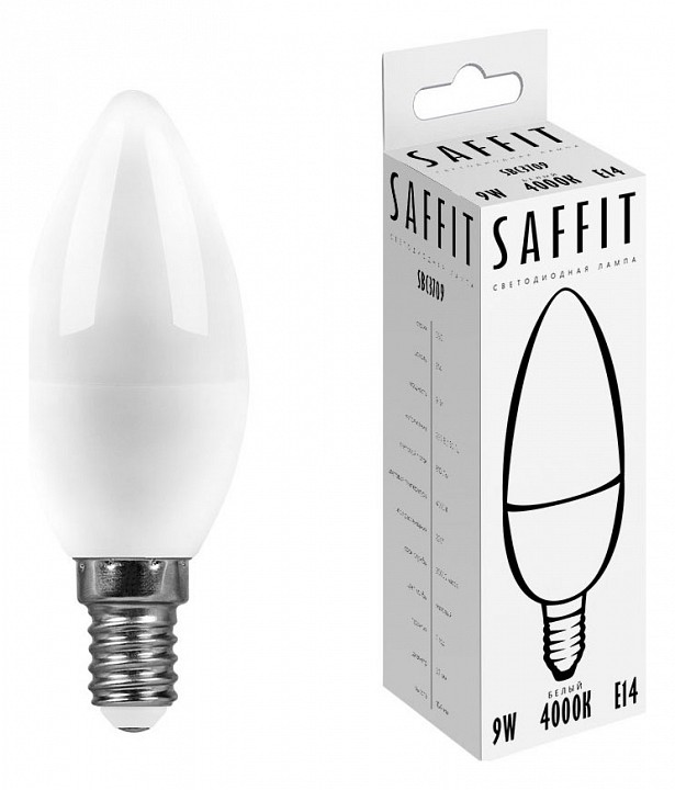 Лампа светодиодная feron sbc3709 e14 9вт 4000k 55079