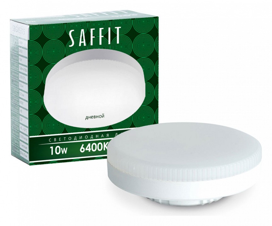 Лампа светодиодная feron saffit sbgx5310 gx53 10вт 6400k 55229