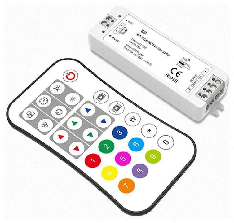 Контроллер-регулятор цвета rgbw с пультом ду favourite  2001-ctr-007