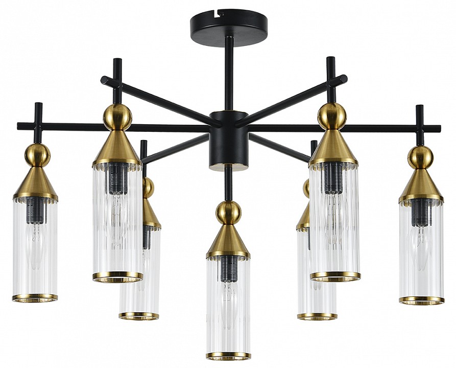 Люстра на штанге indigo torazzo 13037/7r black