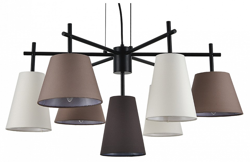 Подвесная люстра indigo abbinare 13032/7p black