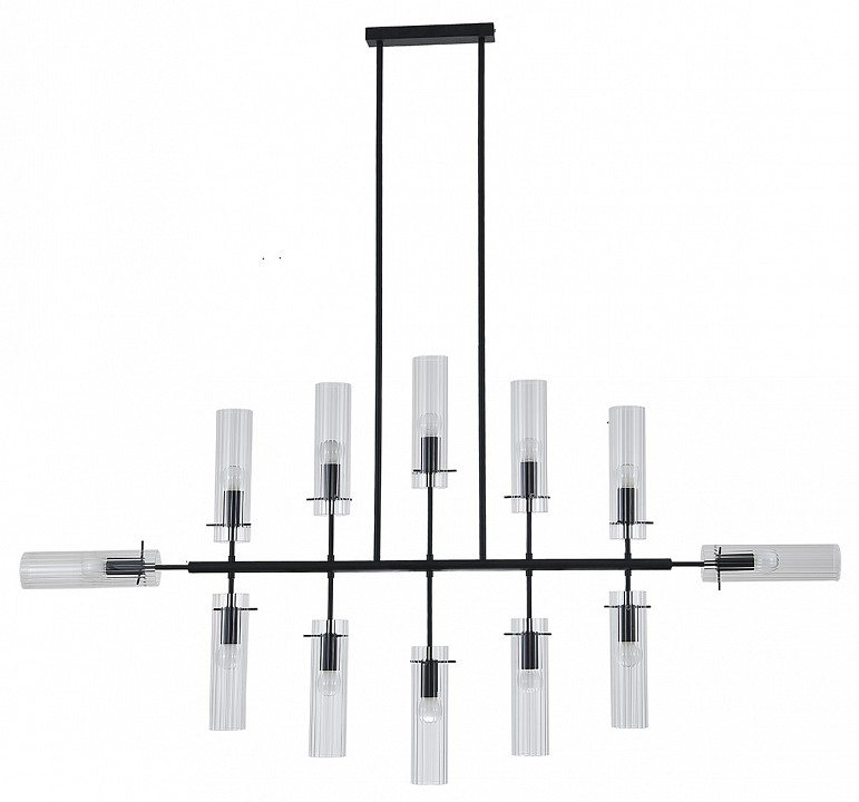 Люстра на штанге indigo saetta 11053/12r black