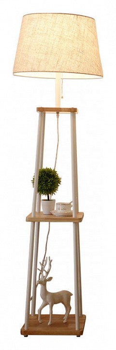 Торшер с полкой kink light аликанте 07098, 01