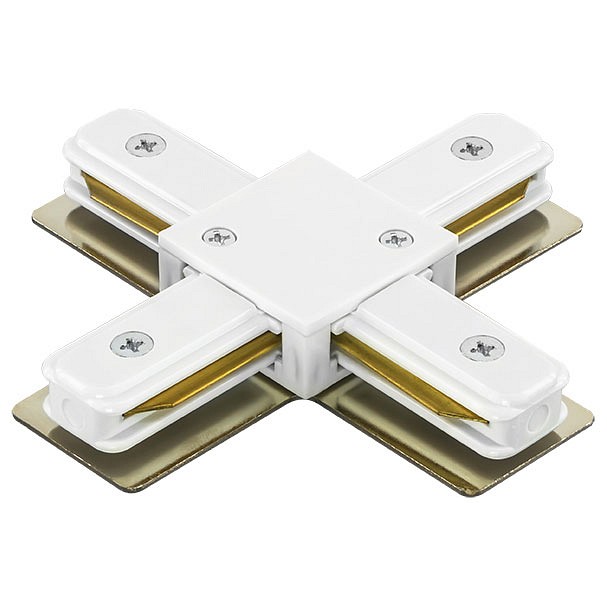 Соединитель с токопроводом x-образный для треков lightstar barra 502146