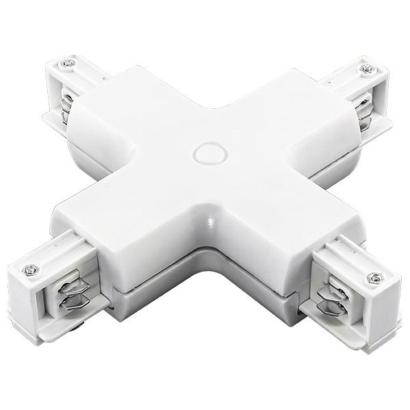 Соединитель с токопроводом x-образный для треков lightstar barra 504146