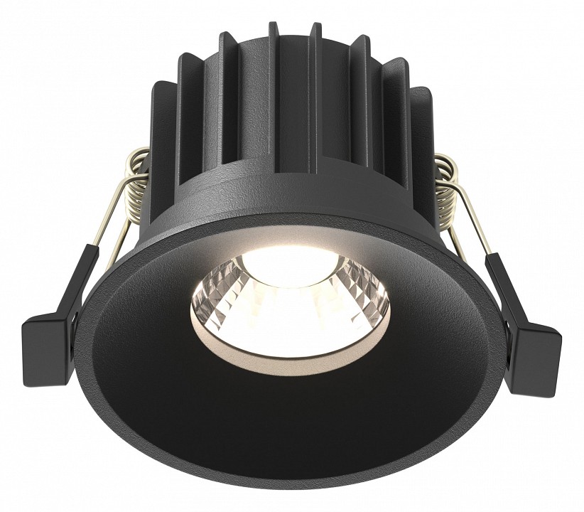 Встраиваемый светильник maytoni technical round dl058-12w-dtw-b