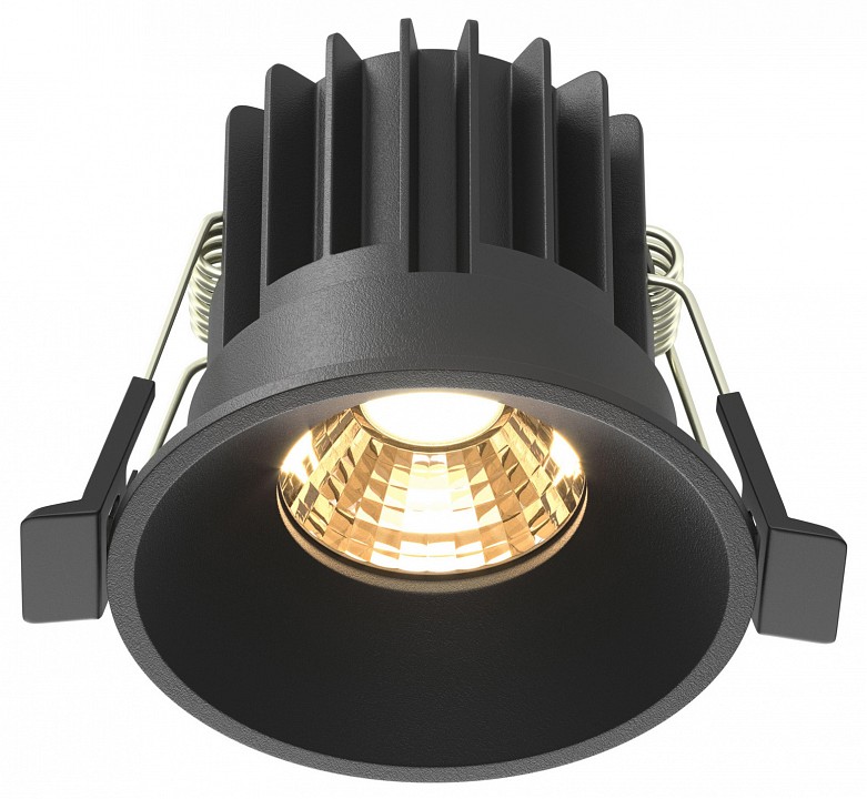 Встраиваемый светильник maytoni technical round dl058-7w2.7k-b