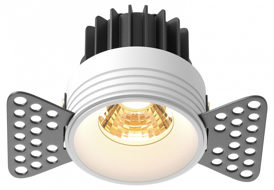 Встраиваемый светильник maytoni technical round dl058-7w2.7k-trs-w