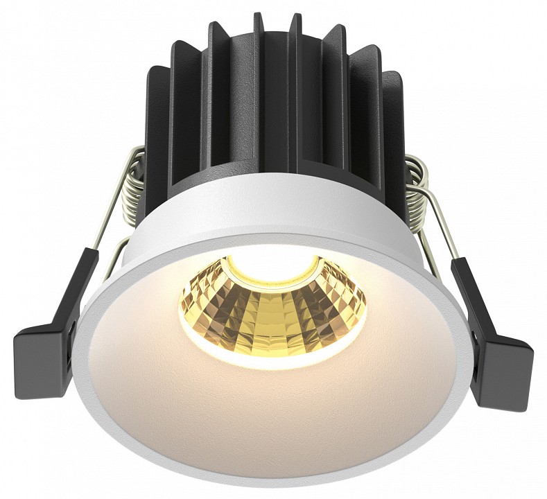 Встраиваемый светильник maytoni technical round dl058-7w2.7k-w