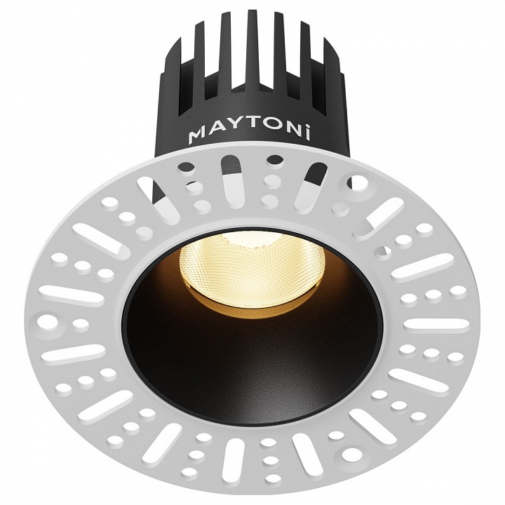 Встраиваемый светильник maytoni technical dip dl119-10w-2.7k-trs-b