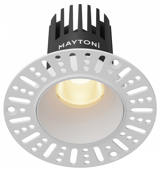 Встраиваемый светильник maytoni technical  dl119-10w-2.7k-trs-w