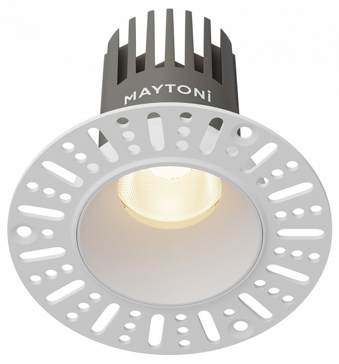 Встраиваемый светильник maytoni technical  dl119-10w-3k-trs-w