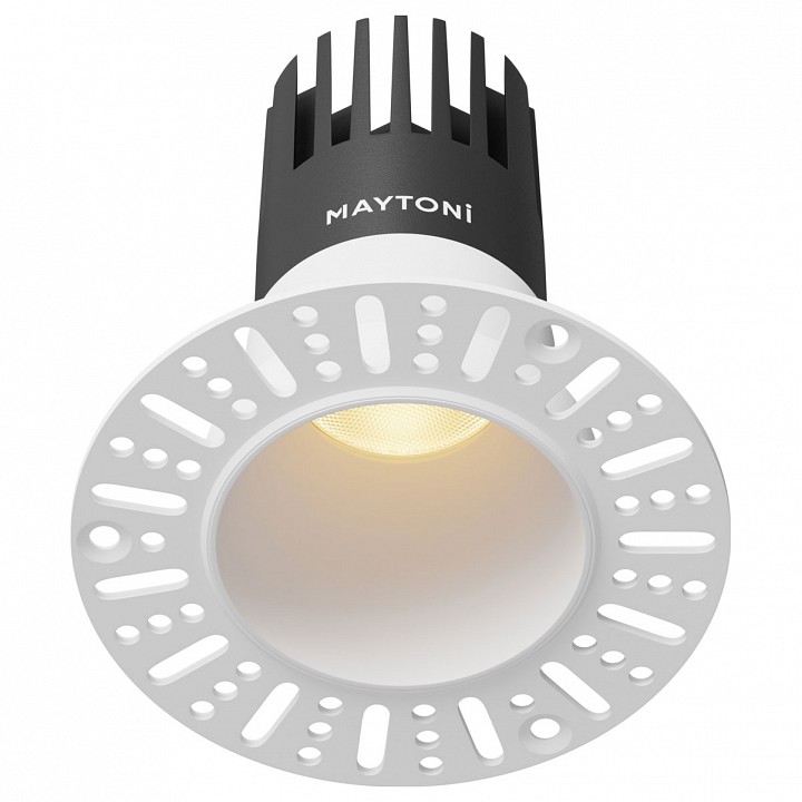 Встраиваемый светильник maytoni technical dip dl120-10w-2.7k-trs-w