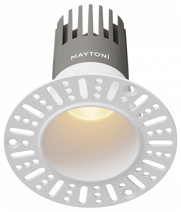 Встраиваемый светильник maytoni technical  dl120-10w-3k-trs-w