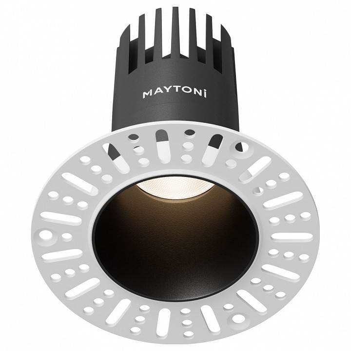 Встраиваемый светильник maytoni technical dip dl120-10w-4k-trs-b