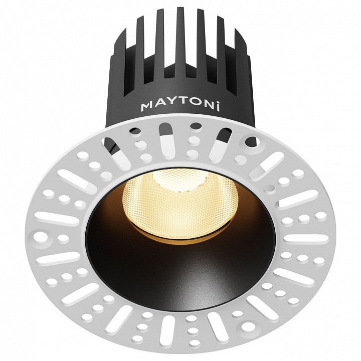 Встраиваемый светильник maytoni technical dip dl121-15w-2.7k-trs-b