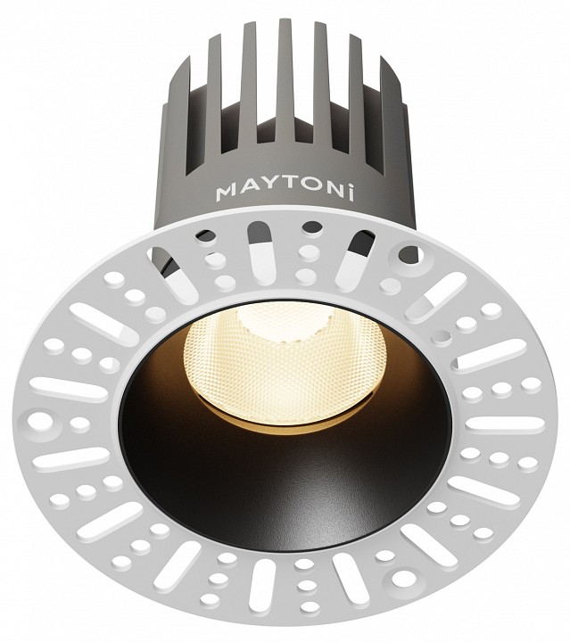 Встраиваемый светильник maytoni technical  dl121-15w-3k-trs-b