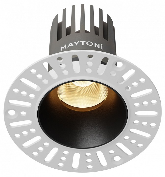 Встраиваемый светильник maytoni technical  dl124-10w-2.7k-trs-b