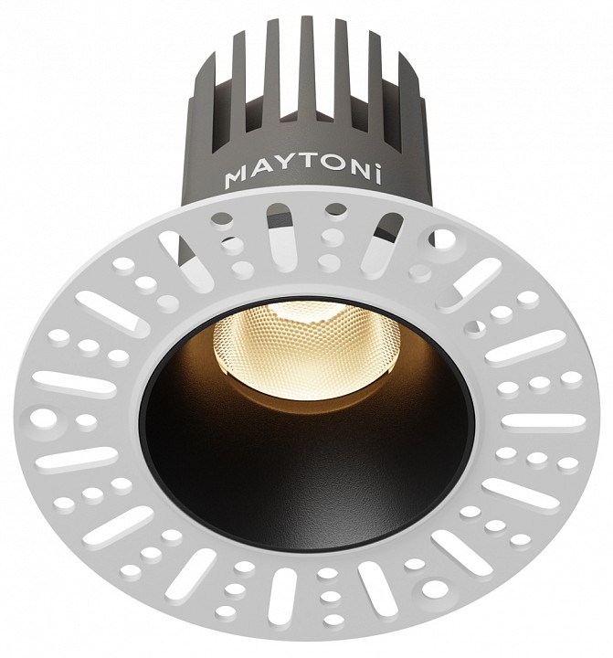 Встраиваемый светильник maytoni technical  dl124-10w-3k-trs-b