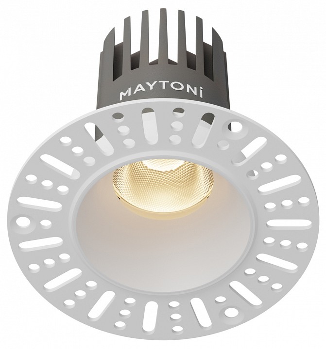 Встраиваемый светильник maytoni technical  dl124-10w-3k-trs-w