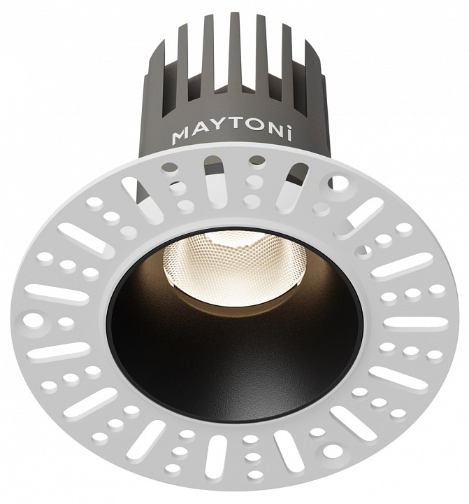 Встраиваемый светильник maytoni technical  dl124-10w-4k-trs-b