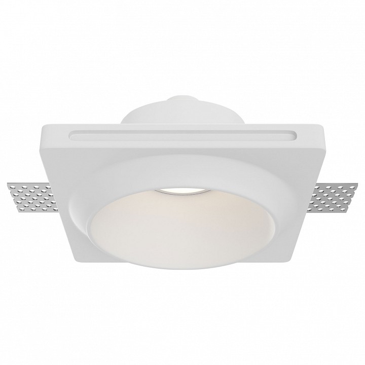 Встраиваемый светильник maytoni technical gyps modern dl124-gu10-01-trs-w