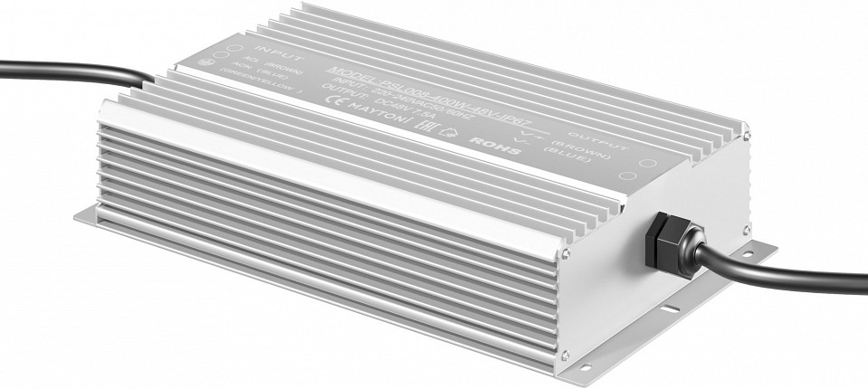 Блок питания с проводом maytoni technical power supply magnetic psl008-400w-48v-ip67