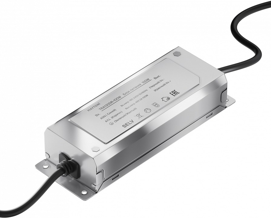 Блок питания с проводом maytoni technical power supply parity tra130dr-200w