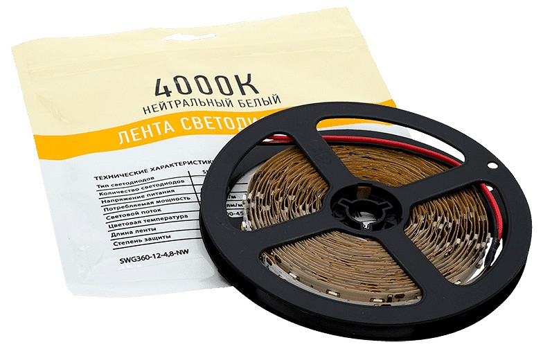 Лента светодиодная swg swg360 swg360-12-4.8-nw