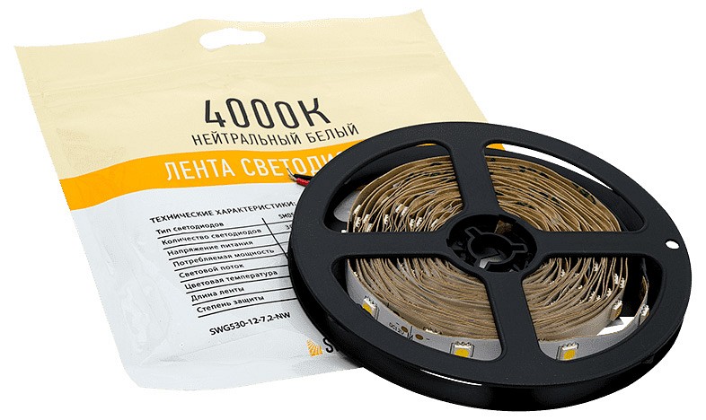 Лента светодиодная swg swg530 swg530-12-7.2-nw