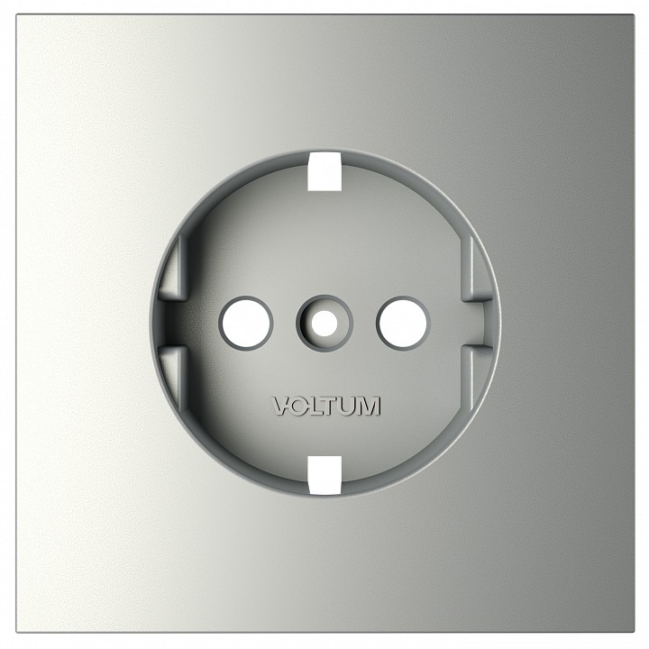 Накладка для розетки с заземлением voltum s70 vls000605